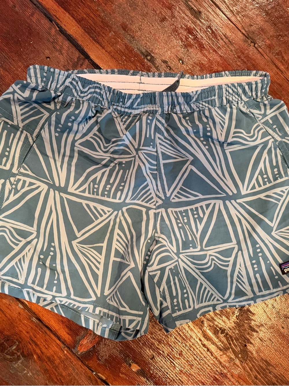 Patagonia Women’s Slate Blue Tribal Print Shorts